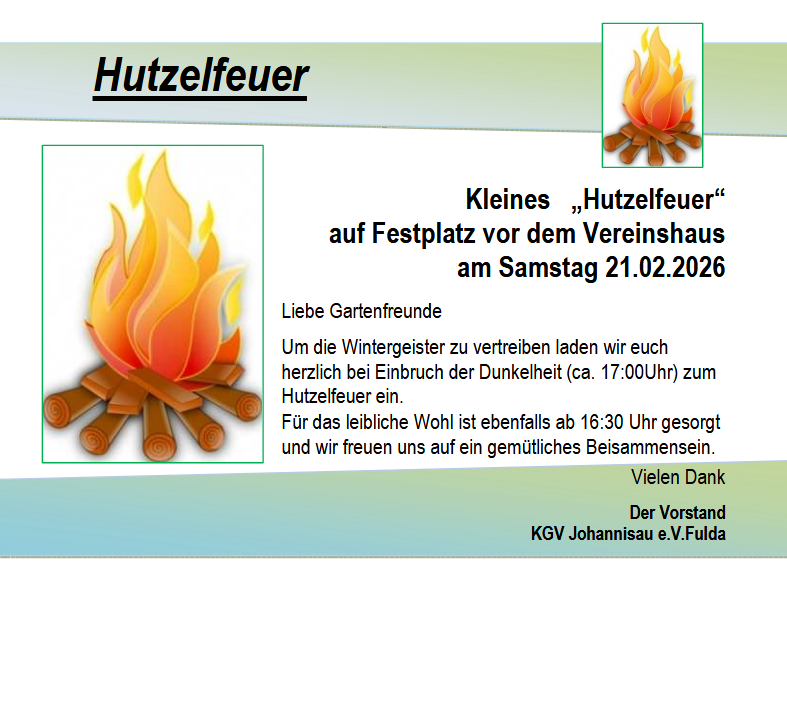 hutzelfeuer 2026
