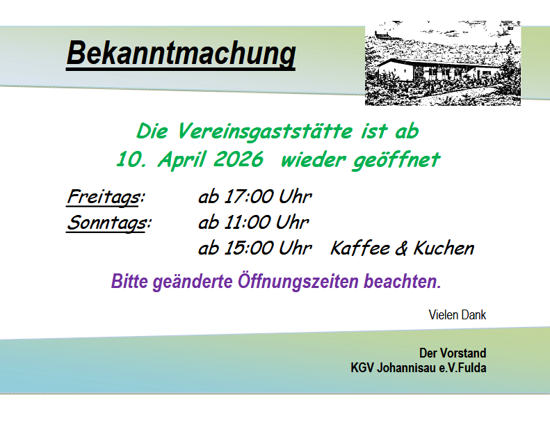 oeffnung Gaststaette 2025