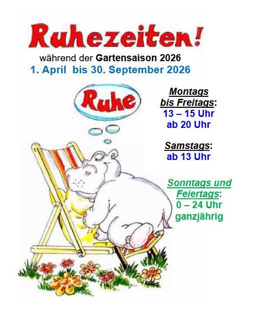ruhezeiten 2026